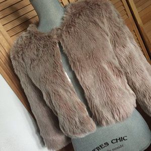 Bebe Vegan Fur Cropped Jacket / Stole